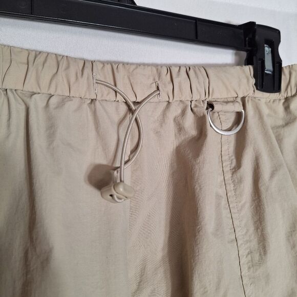 Urban Outfitters Womens Cargo Pants Khaki Parachute Baggy Streetwear Y2K Small P - Picture 3 of 11